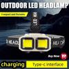 Powerful Rechargeable Headlamp with Red Flashing Signal for Outdoor Night Running Cycling Hiking Emergency Camping Equipment