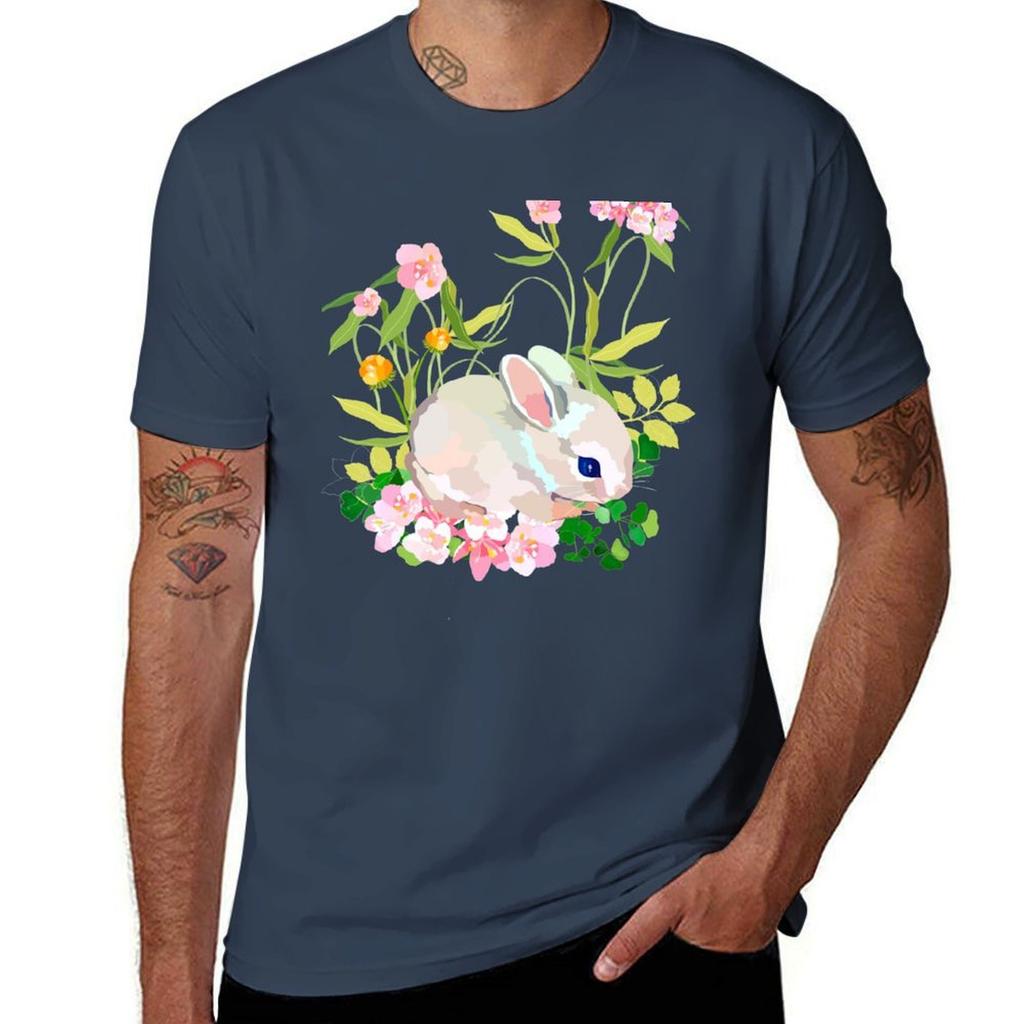 springtime bunny TShirt Water Resistant Casual TShirt