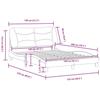 VidaXL Bed Frames with LED Lights, Upholstered Bed, Double Bed, Adult Bed for Bedroom Interior, Modern, 3213924