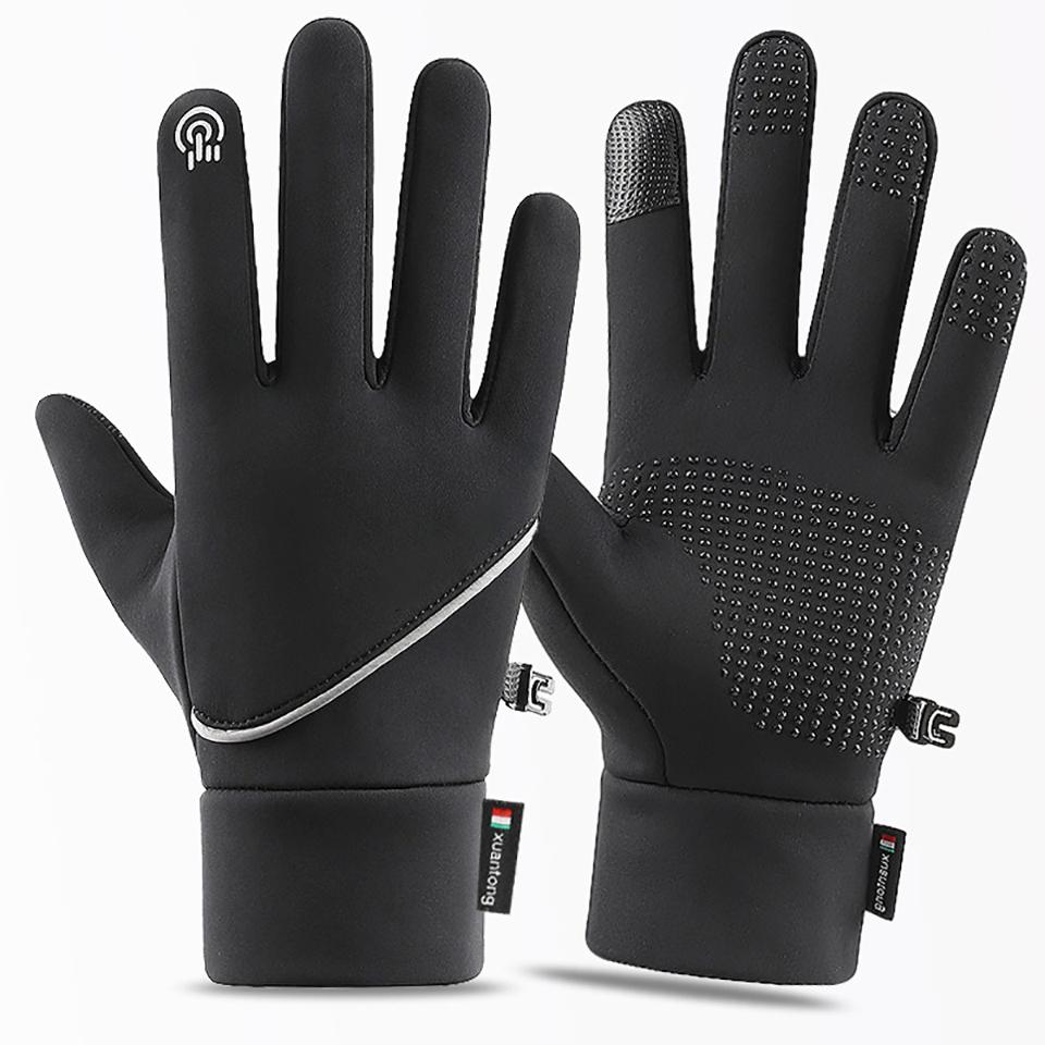 Loogdeel Windproof Touch Screen Bicycle Gloves Ski Hiking Motorcycle Bike Gloves Winter Thermal Full Finger Cycling Gloves