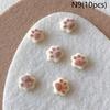 10 шт. 3D Плюшевые Мини Кошачьи Лапки Шармы для Нейл-арта Бархатная Смола Украшение для Нейл-арта Мультяшный DIY Маникюр Салон Вечеринка Зима Подарок для Девочек