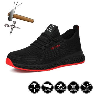 Рабочая обувь со стальным носком, защитная обувь для защиты от ударов, для мужчин и женщин, легкие рабочие кроссовки, дышащая, неразрушаемая обувь с защитой от ударов