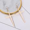Exaggerated Jewelry Punk Rock Big Cross Long Earrings Ear Stud Dangle Drop