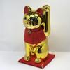 Tokoname Ware Gold Slim Maneki Neko 24cm Tall Made In Japan