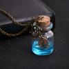 Luminous Night Sailboat Glass Drift Bottle Pendant Women Necklace Jewelry Gift