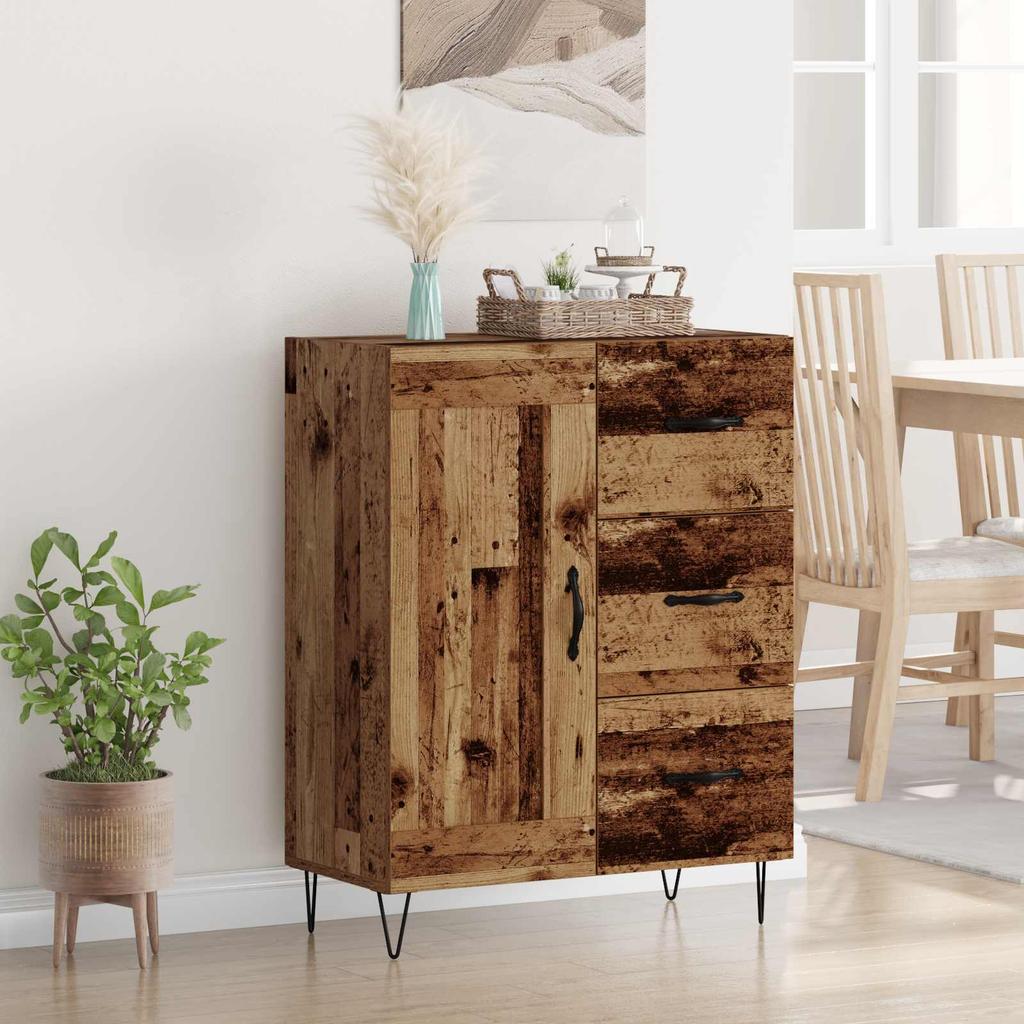 Sideboard Reclaimed Wood 69.5 x 34 x 90 cm Engineered Wood