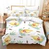 Cute Yellow Duck Duvet Cover Set High Quality Cartoon Style Bedding Set Comforter Cover Set For Girls Boys Kawaii Bedroom Decor