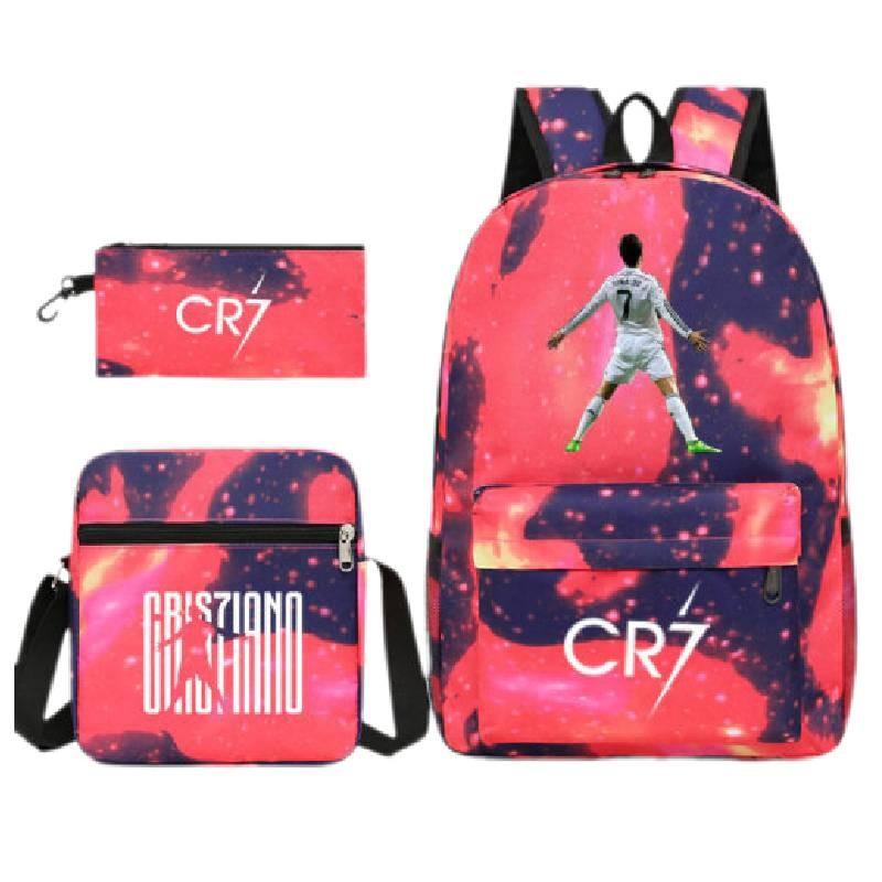 Cr7 Children's Backpack Set With Breathable Comfortable Straps And Letter Print