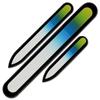 Set of 3 Rainbow Crystal Nail Files, Hand Made of Czech Tempered Glass R-BMS
