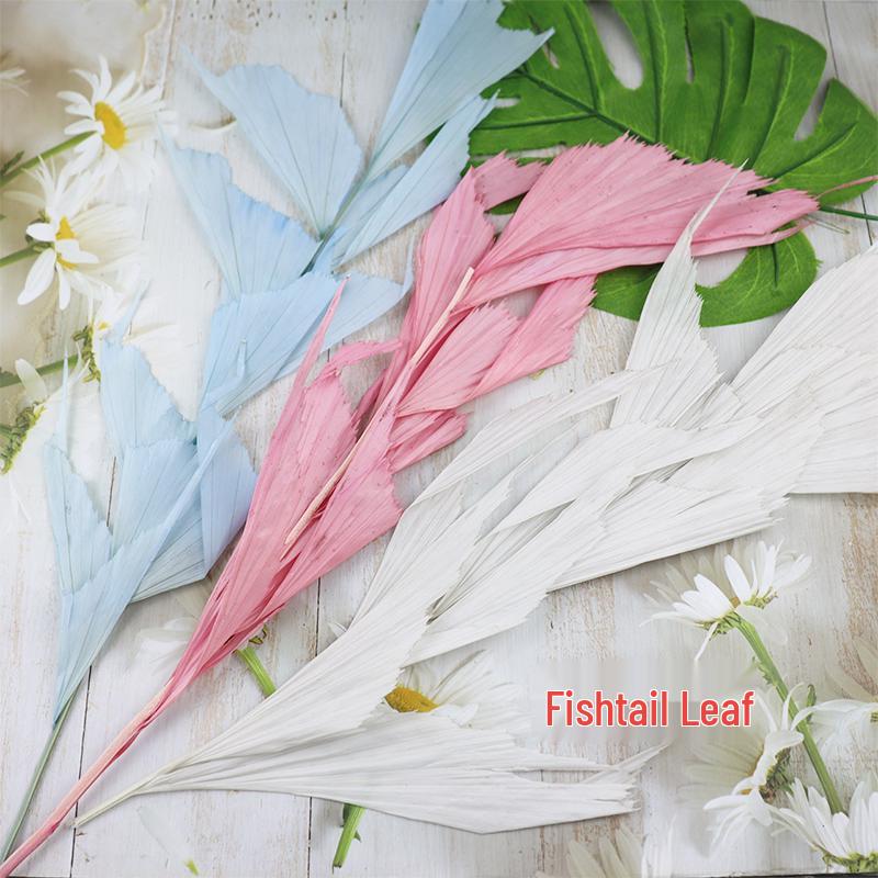 DIY Floral Art Ornament: Preserved Tangerine & Fishtail Leaf, Lily, Bamboo Dried Flowers – Ikebana Photo Prop for Home Décor.