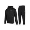 Pullover Hoodie Quick-Dry Cuffed Pants Casual Sports Suit Men Suit Black BV2655-010+FB7498-010