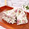 50PCs Burlap Bag Drawstring Flower‑Pattern Jewelry Packing Christmas Day Wedding Party