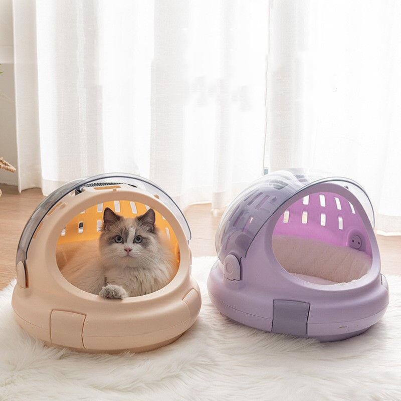 Сумка для кошек, космическая капсула для кошек, портативный портативный теплый переносной рюкзак с клеткой для кошек, принадлежности для рюкзака