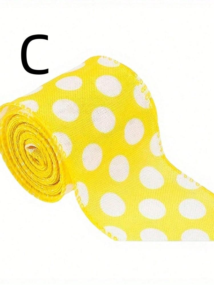 Easter Flower Daisy Ribbon Dotted Ribbon Checkered Ribbon Wave Pattern Fabric Ribbon Size 5 1 Roll