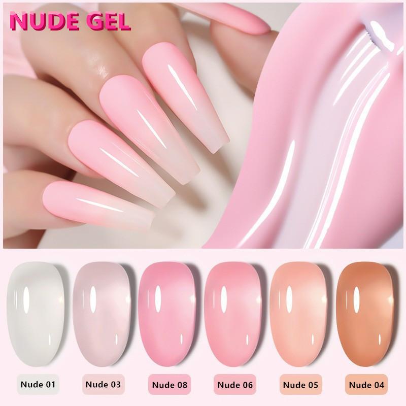Набор лаков для ногтей Nail Art Nude, популярный цвет, белый прозрачный желеобразный клей для ногтей для маникюрного салона