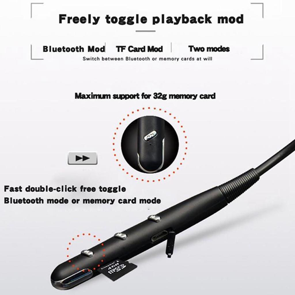 Bluetooth Earphone Wireless Headphone TF Card Mode Earbuds with Microphone Bluetooth Earphone