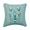 Dull Blue Throw Pillow Covers Linen Lobster Embroidered Throw Pillows For Couch Sea Creatures Beach Style Style Easter - Lobster Cool