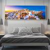 Greek Village Posters Santorini Landscape Painting Canvas Prints Wall Art Pictures for Living Room Sunset Sea Cuadro No Frame