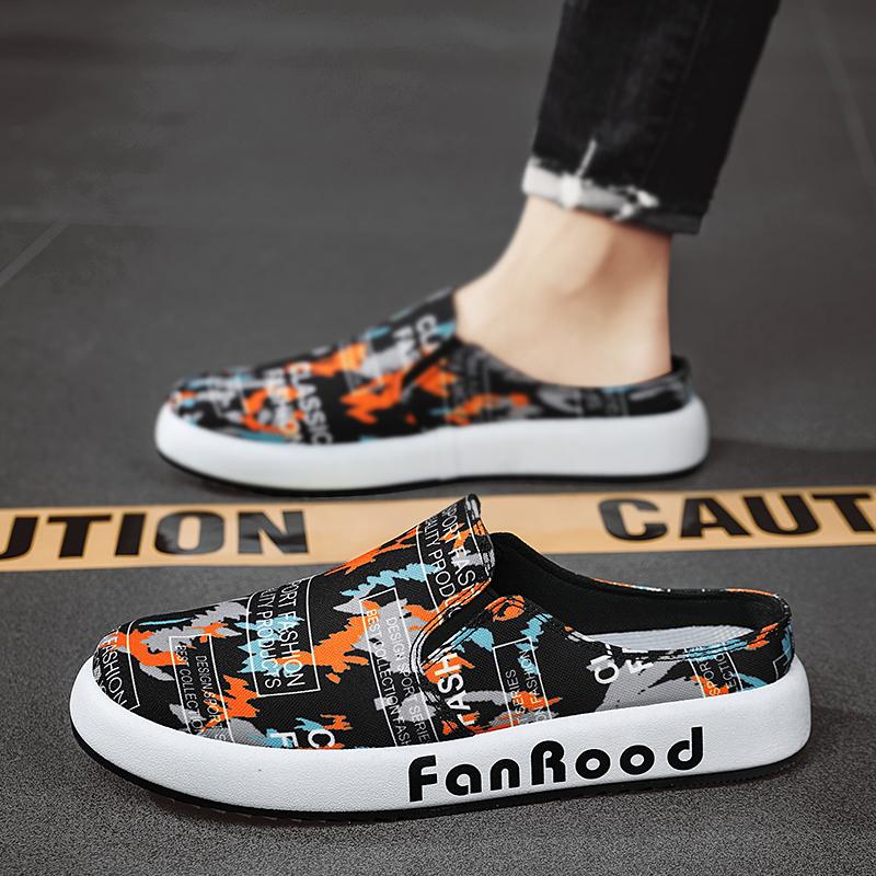 MenS Casual Slippers Summer New Breathable Outdoor Non Slip Fashion Slippers Half Drag Sports Slippers Breathable Half Towing