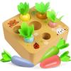 Деревянные игрушки Монтессори Развивающая игра-сортер и на сопоставление форм Игра «Сбор урожая моркови» Подарки для малышей Мальчиков Девочек