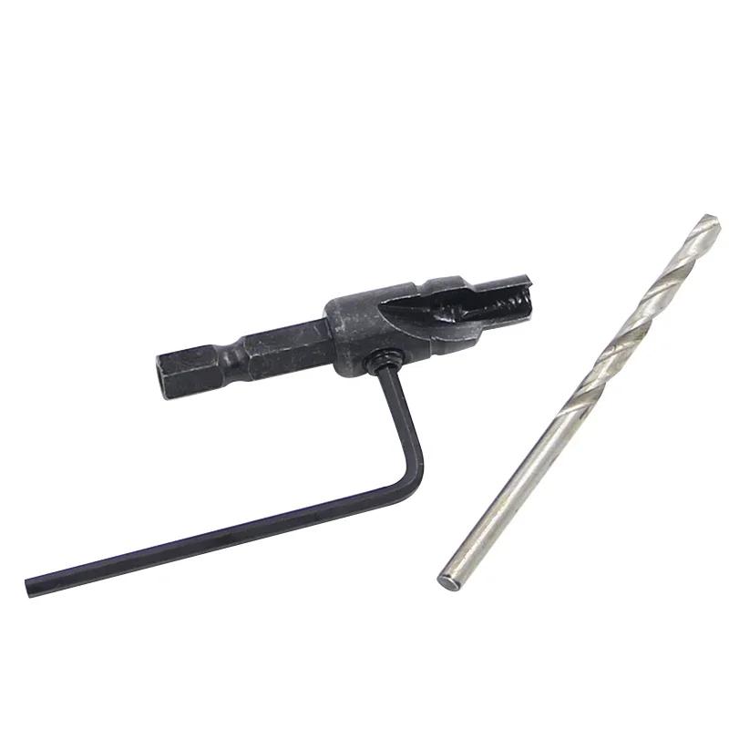 Набор из 5 шт. шестигранных винтов, зенкер для отверстий плотника, коническое сверло, сверление, развертка, набор аппаратных инструментов