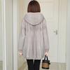 Autumn and Winter Faux Mink Fur Coat, Women's Hooded Mid To Long Fur Coat, Korean Version Mink Fur Coat