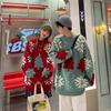 Christmas Tree Couple Street Sweater Woman Snowflake Sweatshirt Unisex Pullover Casual Jersey Varsity Autumn Winter