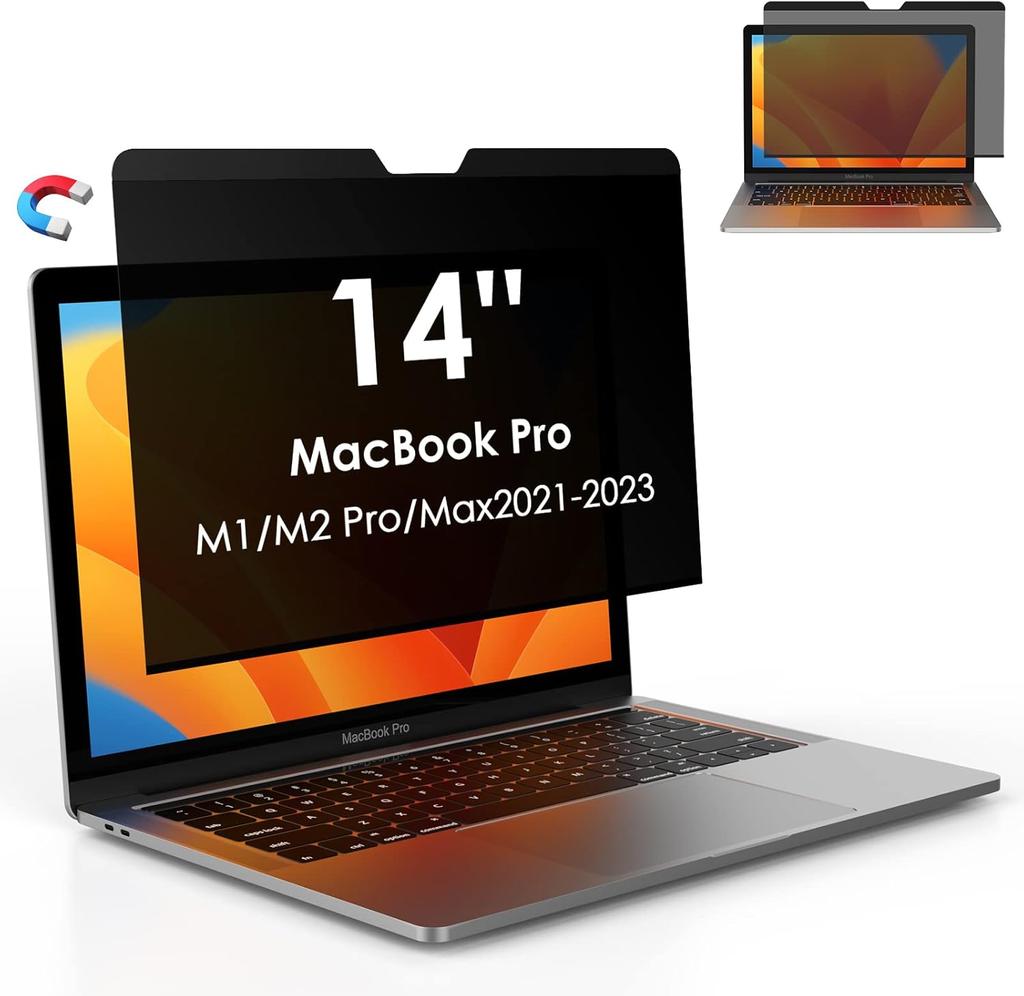 Магнитный экран Yamaya Laptop Privacy Screen для MacBook Pro 16 дюймов (2021-2023, М1,М2) -A2485/A2780, съемный защитный экран для экрана компьютера Mac 13" 14"