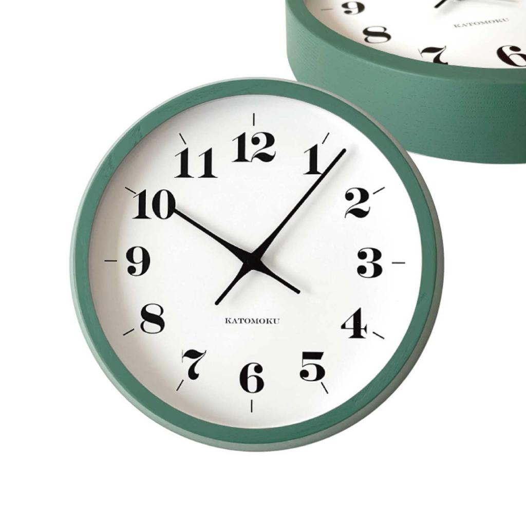 KATOMOKU Muku Clock 12 Green Wall Clock Sweep Radio km-97GRRCS 306mm (SKP Clock)