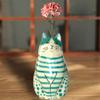 Dotted Cat Flower Vase Desktop Decoration Resin Cartoon Kitten Floral Plants Vase Indoor Real Dried Flower Holder Floral Arrangement Container