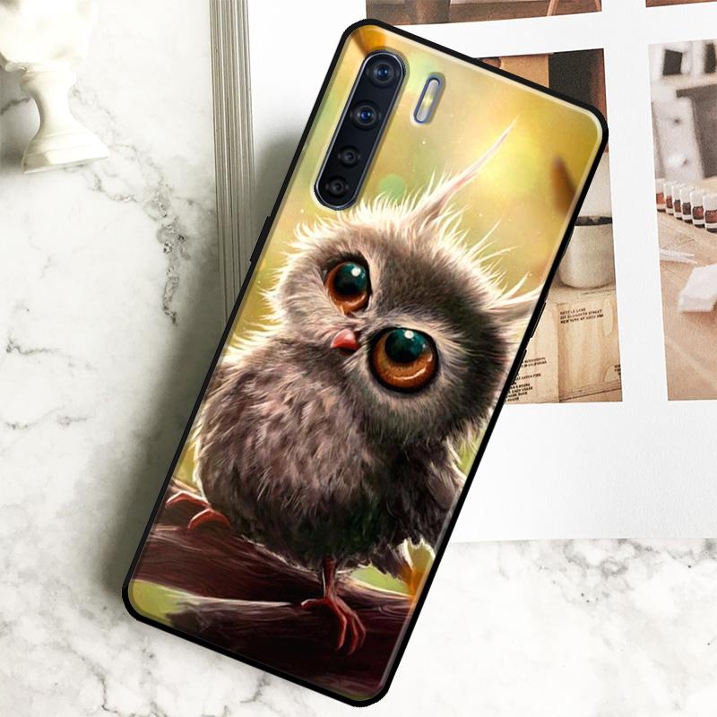 Cute Cartoon Owl Case For Oppo A79 A18 A38 A58 A78 A98 A40 A60 A80 A16 A76 A96 A15 A74 A94 A54 A17 A77 Cover
