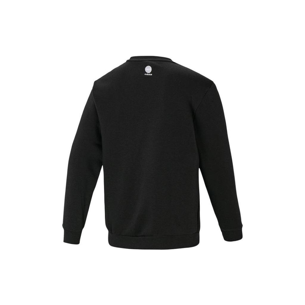 Adidas Neo Cartoon Anime Print Fleece Crewneck Sweatshirt Men Sweatshirts Black IB8898