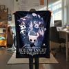 1 шт. Фланелевое одеяло с принтом Hollow Knight, Высококачественное, Удобное для всех сезонов, Декор для дома, Тепло и уют, Идеально подходит для рождественских подарков
