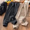 Детские спортивные штаны 1-8 лет Осенне-зимние Корейские детские Универсальные Мягкие Штаны-джоггеры Штаны для малышей мальчиков и девочек