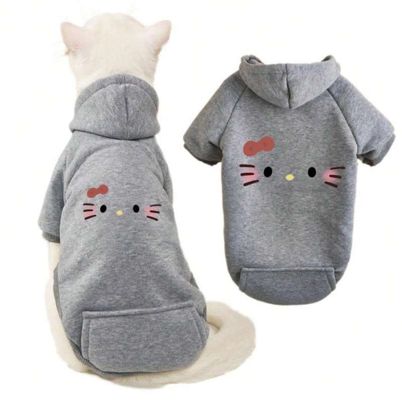New autumn and winter cat and dog hoodies, cartoon hoodies, sports style dog and cat pet hoodies