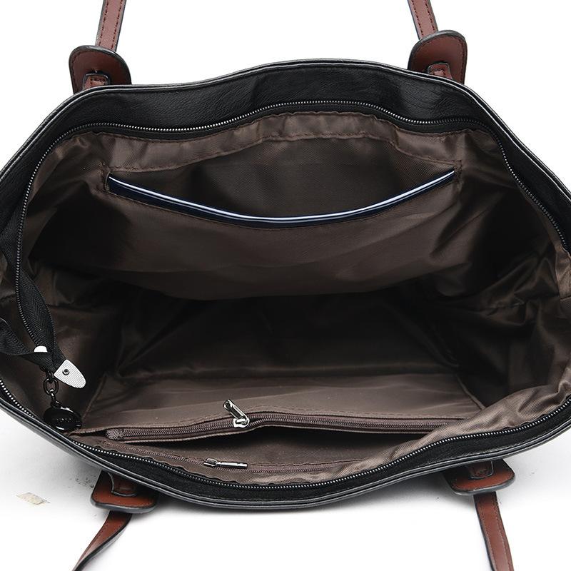 Высокая мягкая кожаная женская сумка через плечо, большая вместительная ручная сумка, сумка для мамы среднего возраста, модная простая сумка через плечо