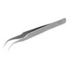 Stainless Steel AntiStatic False Eyelash Grafting Tweezers Clips Portable Eyelash Tool(ST15 Bend Head )