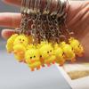 3D Cartoon Anime Cute Mini Yellow Duck Keychain 2.5CM Duckling Key Ring Pendant Jewelry