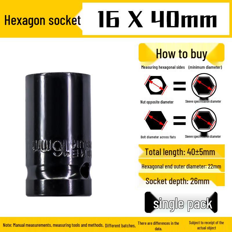 Набор торцевых головок для электроинструмента и пневмогайковёрта 1/2 шестигранный, 8-32 мм