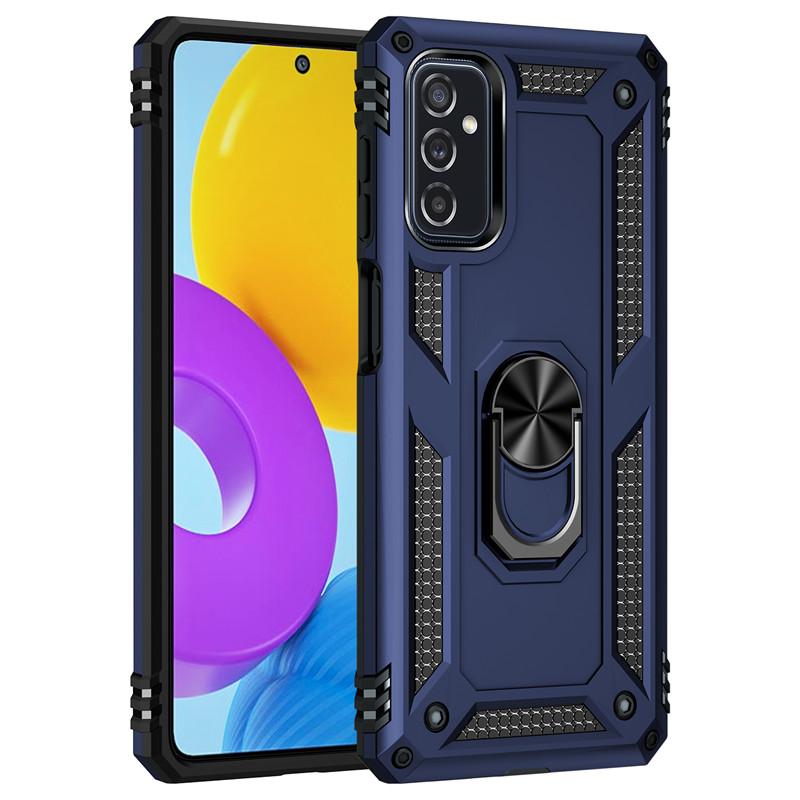 For Samsung Galaxy M52 Case Shockproof Armor Ring Stand Bumper Silicone Phone Back Cover For Galaxy M12 M32 M42 M02 M02S Cases