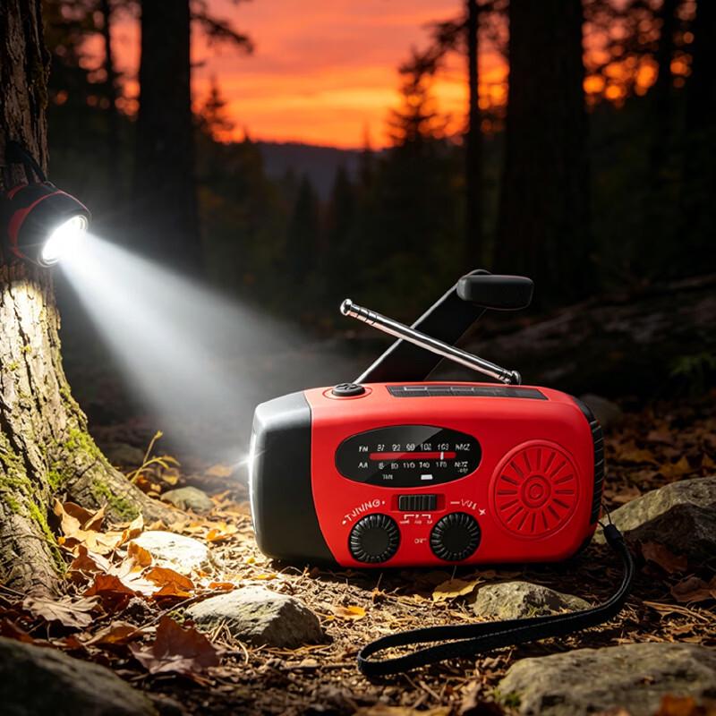 Hand-Crank Emergency Radio with Flashlight