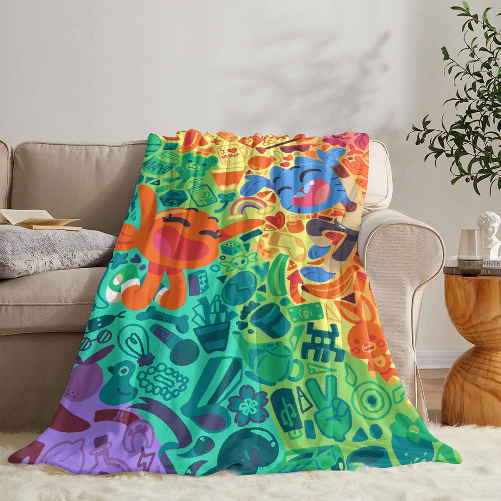 GUOYU Blanket The Aamazing World Of Gumballs Throw Soft Flannel Throw Summer Blanket Lightweight Cozy Nap Blanket for Sofa Bed Travel