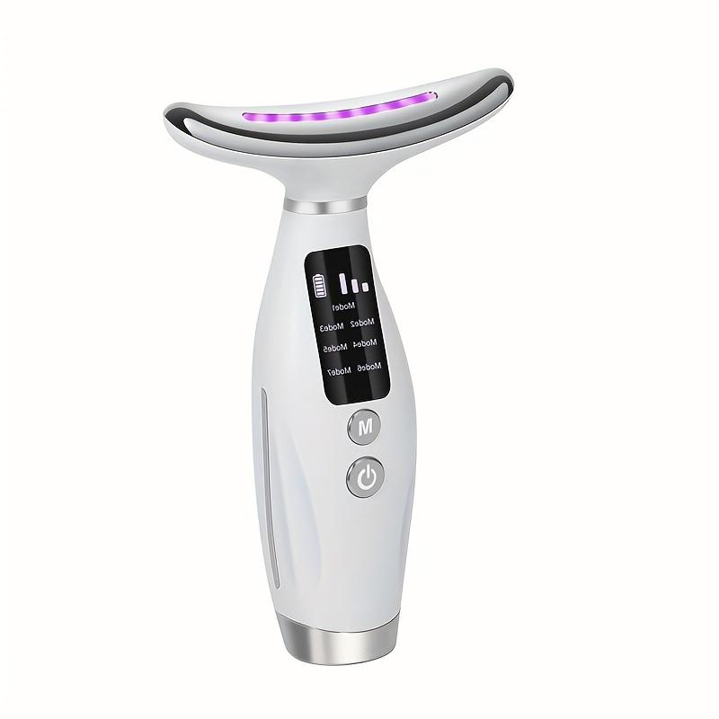 USB Rechargeable 7-Color LED Facial Massager - Portable Neck & Face Beauty Device with 3 Modes, Perfect Women's Skincare Gift