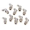 10Pcs 45 Degree Iron Zinc Hydraulic Grease Nipple Fittings Wearproof for Lawn Mower Garden Equipment Maintenance