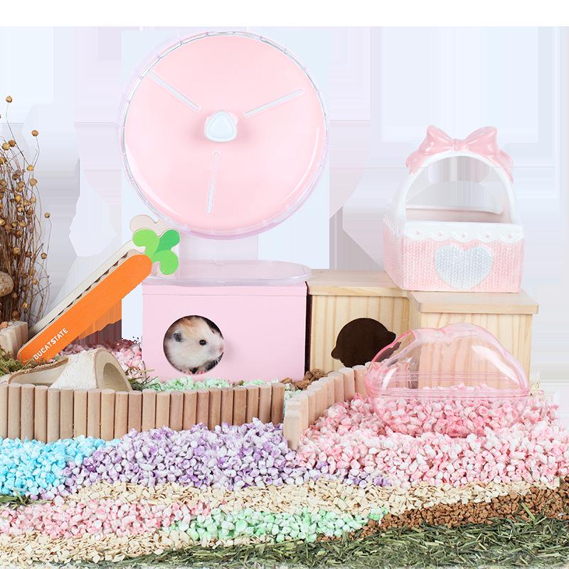 Бумажные гранулы Bukaxing Rainbow: Дезодорирующий наполнитель для хомяков и хлопковые опилки - 1 кг