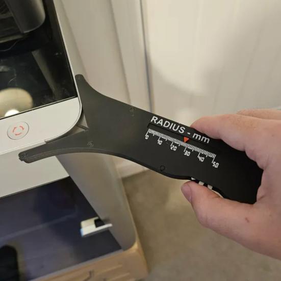 Инструмент для измерения радиуса, напечатанный на 3D-принтере, компактный дизайн, портативный, простой в использовании, аксессуар для измерения окружности