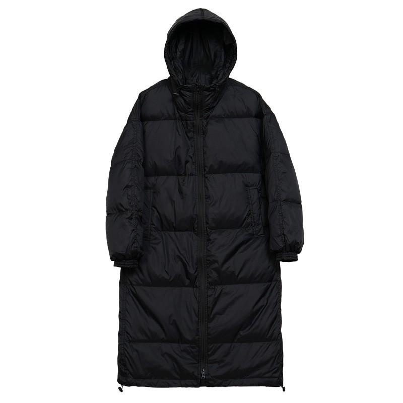 Womens Oversized Hooded Down Coat Long Puffer Jacket Knee-Length Warm Winter Outerwear