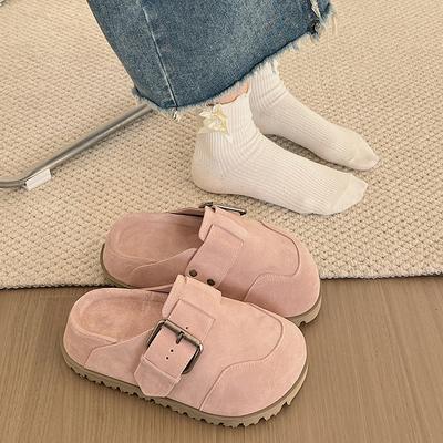 Новая сумка голова толстоподошвенные тапочки женские ретро уличная обувь одна педаль и половина шлепанцы