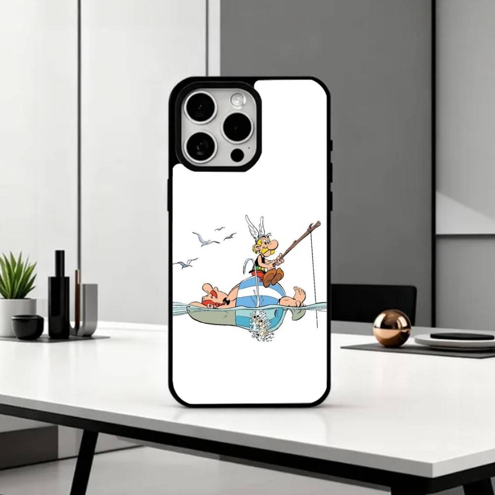 A-Астерикс C-Мультфильм O-Обеликс Чехол для телефона для iPhone17,16,15,14,13,12,11 Plus,Pro Max Магнитный для Magsafe Беспроводная зарядка