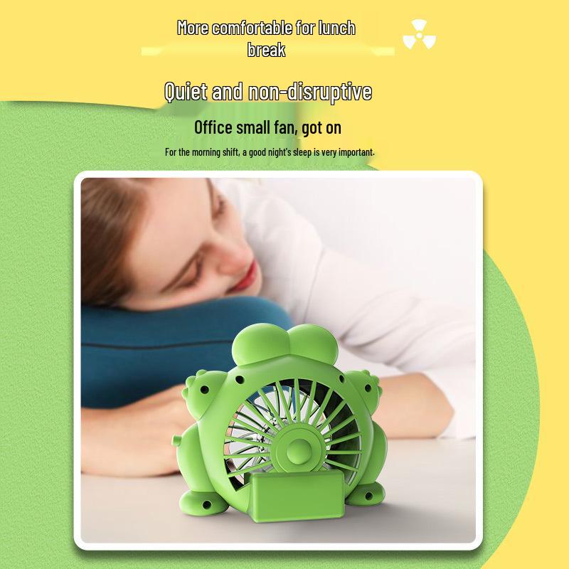 USB Rechargeable Mini Frog Fan for Desktops & Dorms